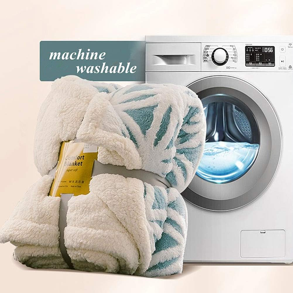 Green Flannel Sherpa Throws 60'' X 50'' New Blanket Ultra Plush Lightweight Throw Blanket Luxury Soft Warm Fuzzy Blanket Throws for Bed/Couch/Sofa/Office/Camping